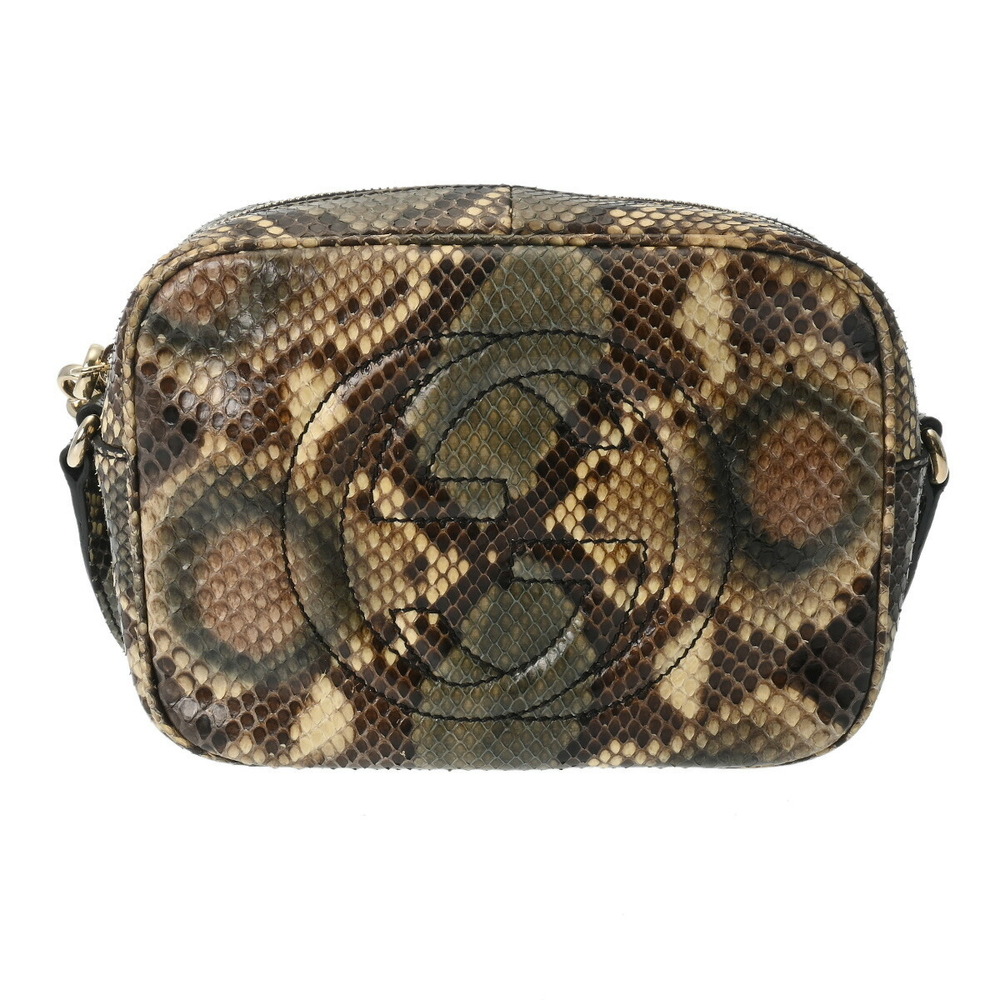 Gucci Shoulder Bag Python Soho Brown - image 2